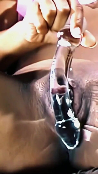 Lil Baby Passionately Pounds Her Pussy with a Glass Dildo