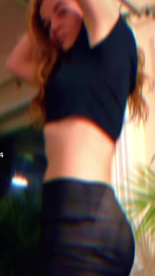 Just Dancing - Natural Body Fit Girl Petite PAWG Dirty Blonde Thick Thighs Crop Top Tight Pants