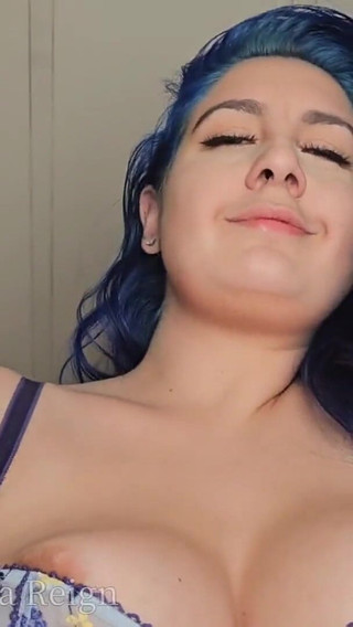 Busty Girlfriend Fucks Herself with a Glass Dildo Before Turning It Around on You