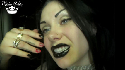 Glossy black lips