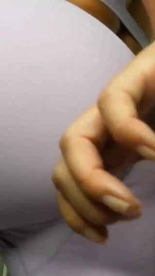 Cum On My Purple Yoga Pants Ass