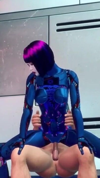 3D Space Cowboy Hardcore with Female Robot Sex Doll