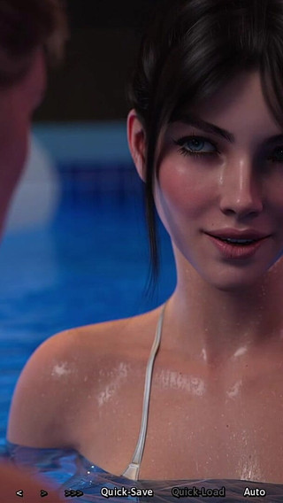 Summer Heat Ep05 by Naughty Fox Games - Two Hot Girls in Bikini Kissing Lucky Dude