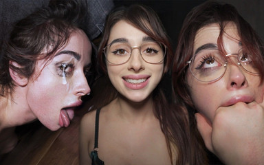 Daddys Floor Licking Whore - She Made Him Cum in Her Eyes