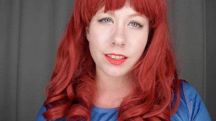 Evil supergirl needs your cum red lipstick tease and JOI