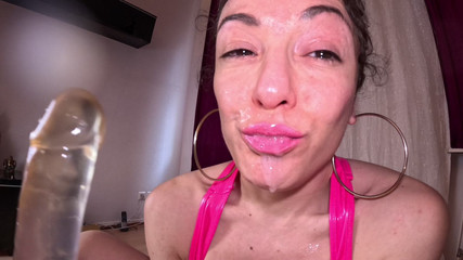 Pink. Lots of Fake Cum From the Ass