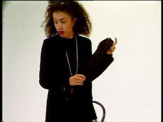 Beautiful brunette babe with big boobs at the casting