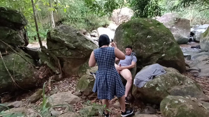 Girl Lets Her Teacher Fuck Her in the Woods After College. She Is Very Accommodating and Lets Him Record It