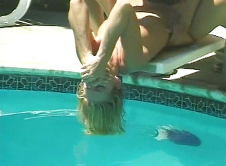 Amazing sex near the pool