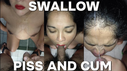 My Husband Pisses in My Mouth and Makes Me Swallow His Cum in the Bathroom