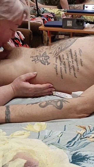 Mother-in-law Watches Son-in-law Cum After Blowjob