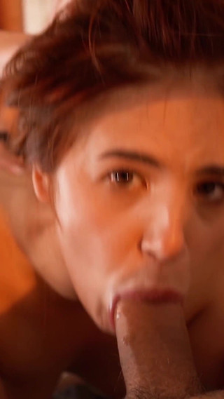 Fucked Redhead Slut with a Strapon - Threesome Fuck