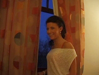 Photo shooting with stunning brunette