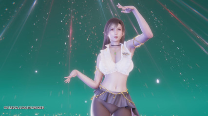 Kwon Yun Bi - Underwater Tifa Sexy Striptease Final Fantasy Hentai Uncensored