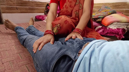 Tanya Bhabhi Grabs the Cock While Pressing Her Husband's Leg and Has Sex.