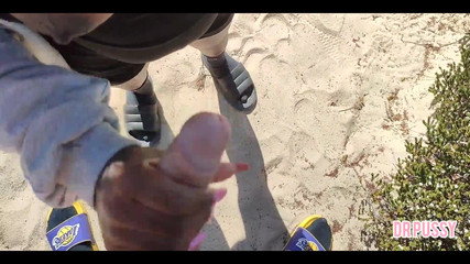 Pregnant Woman Is Abandoned by Her Husband and Masturbates a Stranger on the Beach Without Him Knowing Until She Gets All the Mi