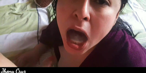 Put them in my mouth, I'm going to swallow them!