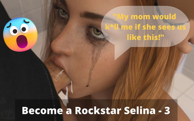 Quick sex in the bathroom while stepmom is eating her dinner. Become a Rockstar, Selina part 3