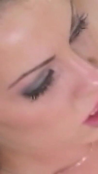 Petite brunette loves to take two dicks at once