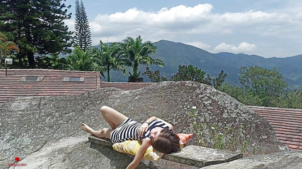 I Meet My Stepsister in the Patio of the Cabin and We End up Fucking