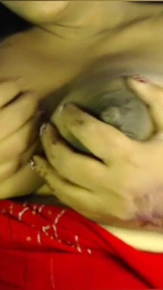 Sexy Girl Closup Nipple Licking Big Boobs Playing.