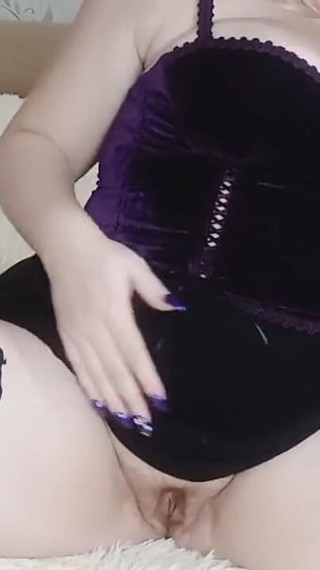 Curvy Girl in Corsette and Stockings