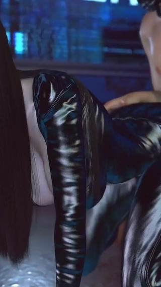 3D Horny Slut Cosplay Model Have Threesome Sex with Big Dick