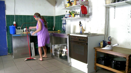 MILF maid gets fucked hard in her wet pussy