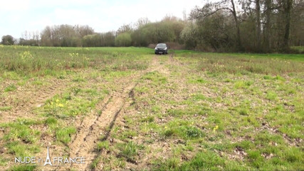 Naughty big boobed slut banged everywhere even on top of a car