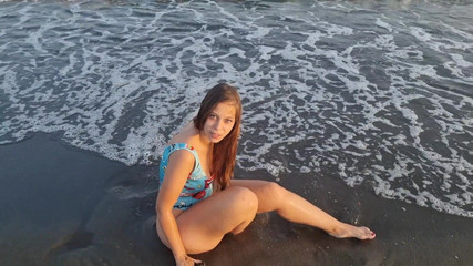 Teen in the Beach