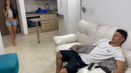 My Little Stepsister Arrives Late After a Party and as Punishment, I Fuck Her Hard