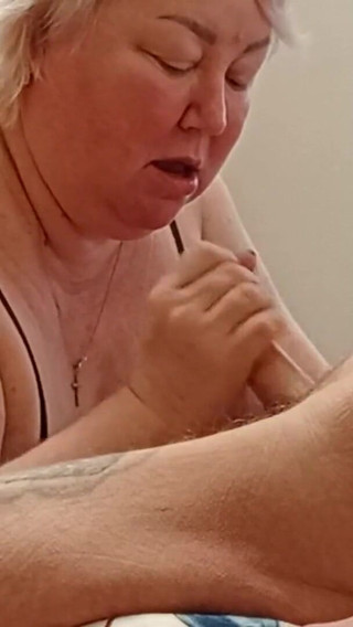 After a Deep Blowjob, I Fill My Mouth with Cum and She Eats It