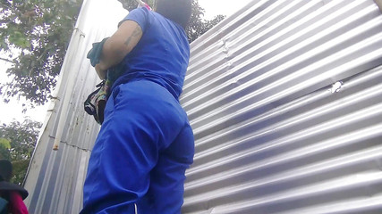 Woman Filmed in Beach Booth(latina Outdoors)