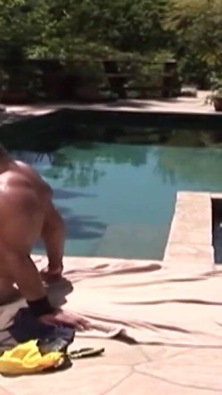 Outdoor anal pound by a big black cock