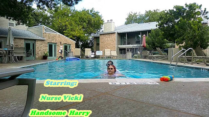 BBW Nurse Vicki Play Time in the Pool with Handsome Harry