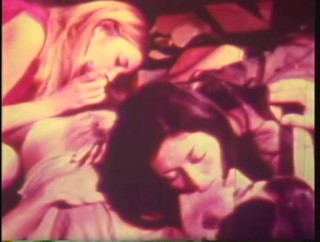 Blonde and Asian in a vintage threesome