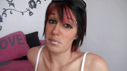 Sexy brunette bitch gets screwed on the bed