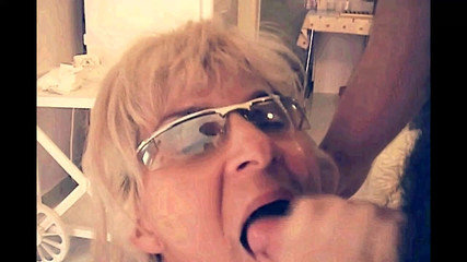 Old Slutty Blonde Fucked in Mouth and Ass by Big Hairy Cock