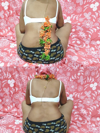 Horny Housewife Back Show with Panty and Bra Romance