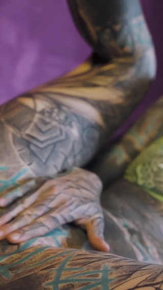 Anal Fuckmachine Destroys Cute Tattoo Girls Asshole - Lesbian Squirt Action