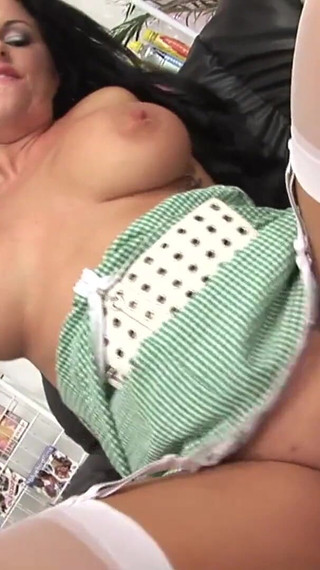 Sexy blonde takes it in the ass from the boss and horny saleswoman