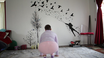 Goddess Aurora Willows Bend Over, and Cameltoe in Pink Dress Pants, Custom Order