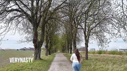 Girl Showing off Her Big Ass in Public