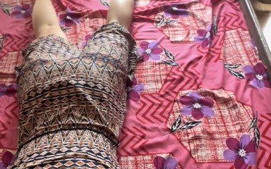 Beautiful Stepcousin Bed Rest in Front of Her Stepbrother.