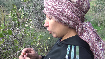 Unfaithful Turkish Hot Wife Cheating with Stepson Outdoor in a Park