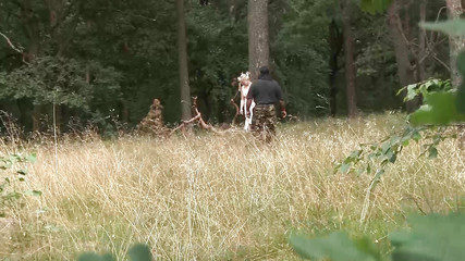 Curvy MILF From Germany Pleasing a BBC in the Middle of the Woods