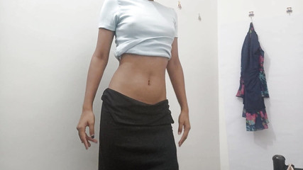 Young Pretty Indian Shows Her Big Tits and Hairy Pussy