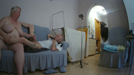 Stepmom Helps Me Jerk off My Cock so That I Cum