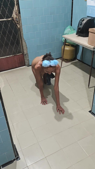 Submissive Playing in the Kitchen