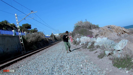 Hot french blonde anal fucking by big cock on beach